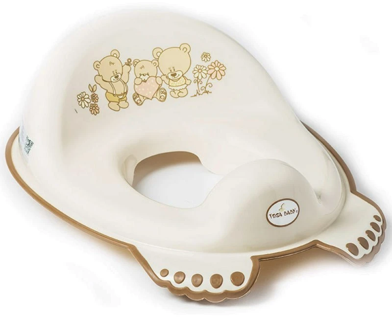 TEGA MS-016-119 Neslystanti tualeto sėdynė TEDDY BEAR smėlio spalvos