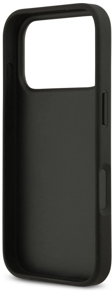 Dėklas Guess 4G Double Card Triangle skirtas iPhone 17 Pro juodos spalvos