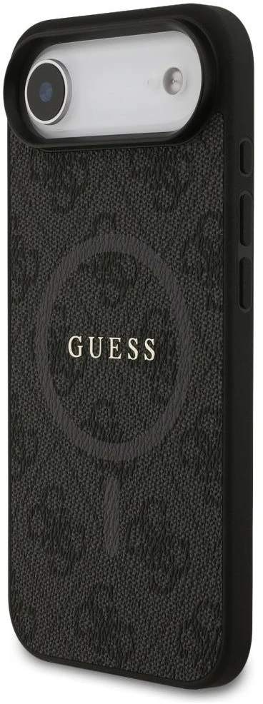 GUESS dėklas, skirtas IPHONE 17 Air, suderinamas su MagSafe GUHMP17MG4GFRK (PU 4G Ring Classic Logo) juodas