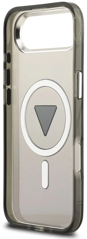 GUESS dėklas, skirtas IPHONE 17 Air, suderinamas su MagSafe GUHMP17MHGTMLCGK (IML gradientas su trikampio logotipu), juodas