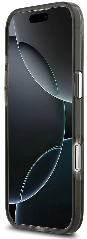 GUESS dėklas, skirtas IPHONE 17 Air, suderinamas su MagSafe GUHMP17MHGTMLCGK (IML gradientas su trikampio logotipu), juodas