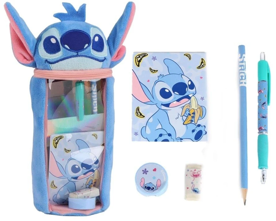 Artesania Cerda Rinkinys mokyklinių priemonių su pieštukine Stitch mėlynas