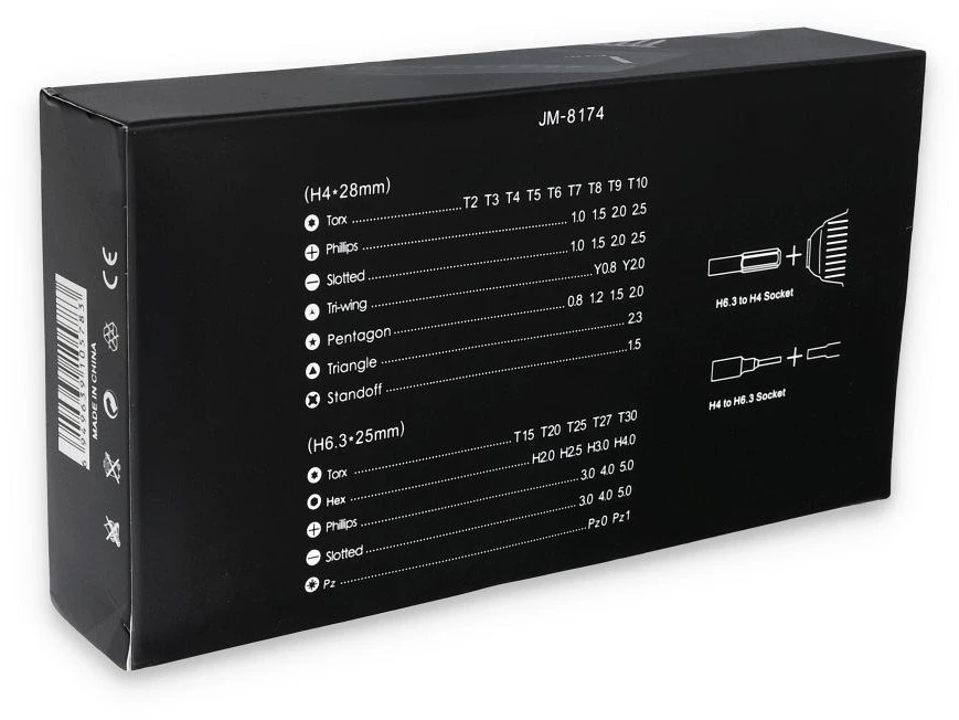 JAKEMY JM-8174 atsuktuvų rinkinys (45 viename)
