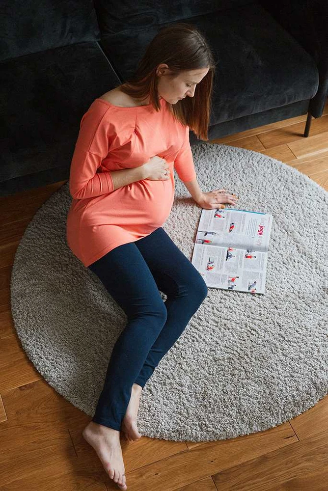 Aukšto liemens motinystės tamprės Milk & Love mėlynos, dydis S