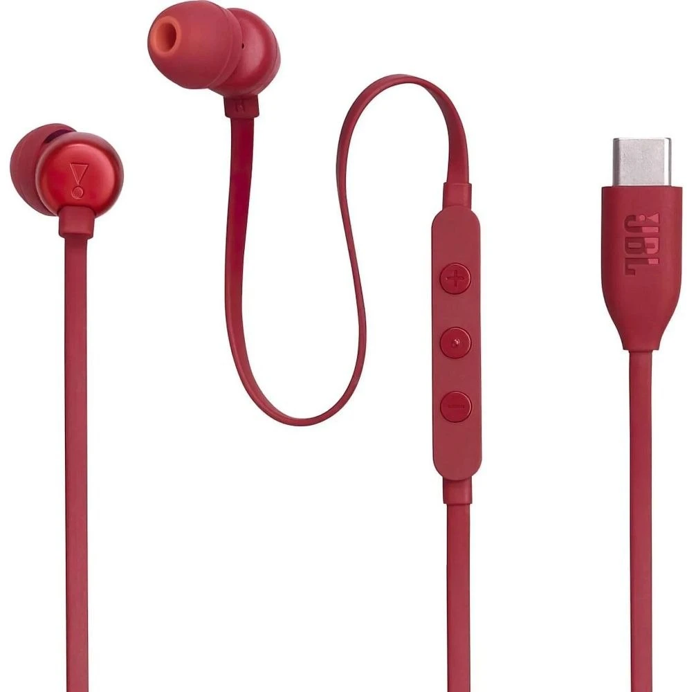 Laidinės ausinės JBL Tune 310C, Raudonos