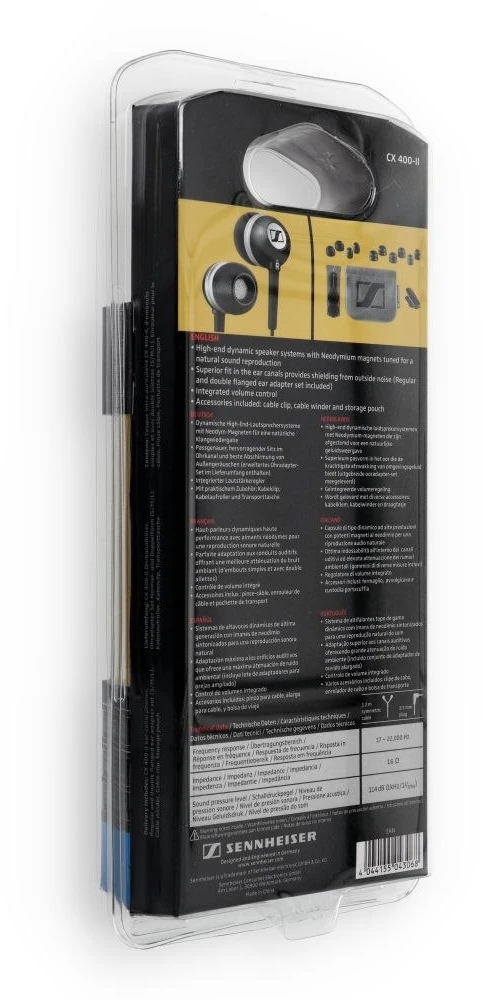 Wire ausinės Jack 3,5 mm Sennheiser CX 400-II Precision juodas