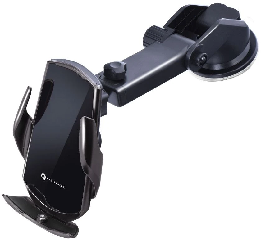 Belaidis automobilinis įkroviklis-laikiklis Forcell (HS1) (15W) su automatiniu užrakinimu