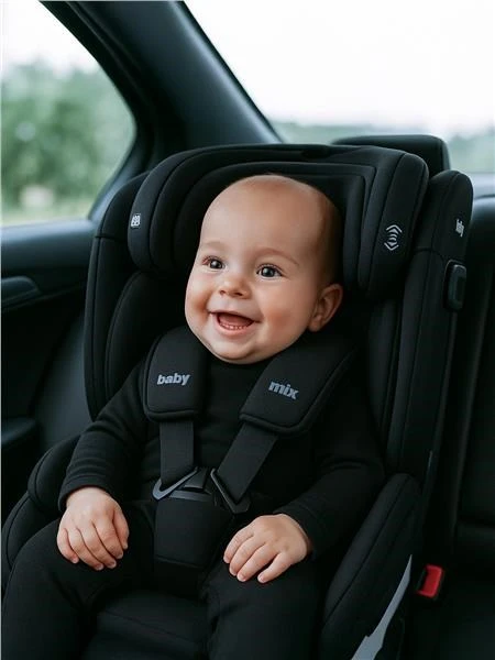 Automobilinė kėdutė BABY MIX HERO PRO I-SIZE 2026 juoda