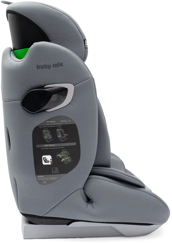 Automobilinė kėdutė BABY MIX HERO PRO I-SIZE 2026 pilka