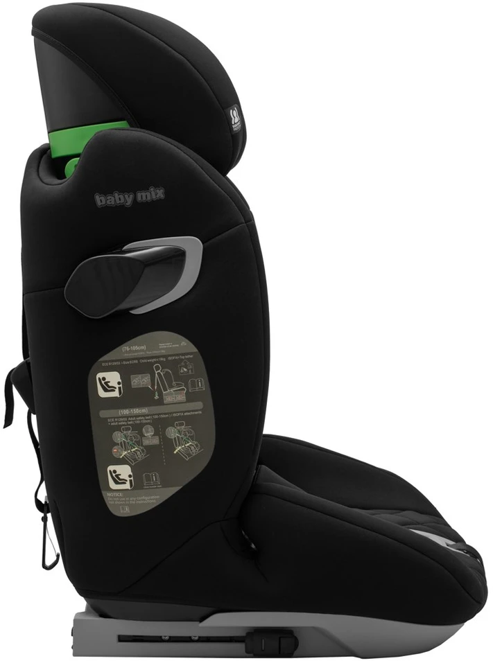 Automobilinė kėdutė BABY MIX HERO PRO ULTRA ISOFIX I-SIZE juoda