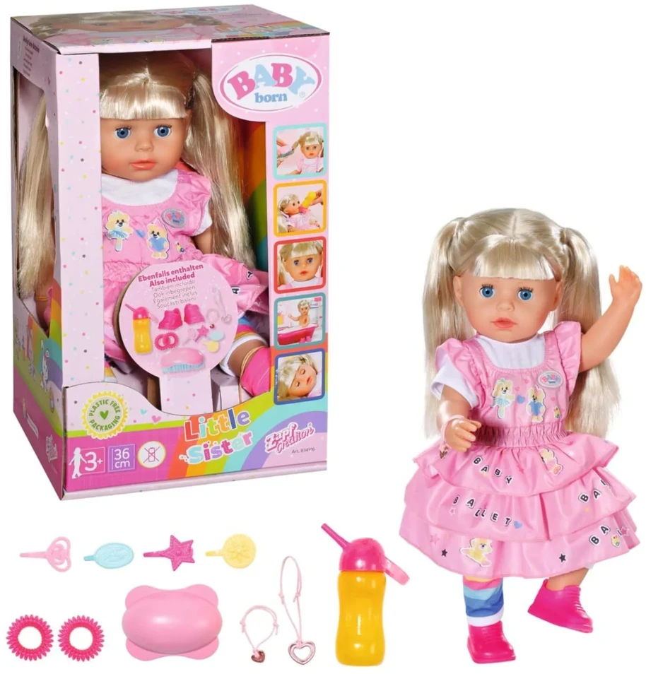 Lėlė Baby Born Kindergarten Little Sister 36 cm 834916