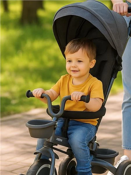 Baby Mix 5in1 RELAX 365° pilkas triratis