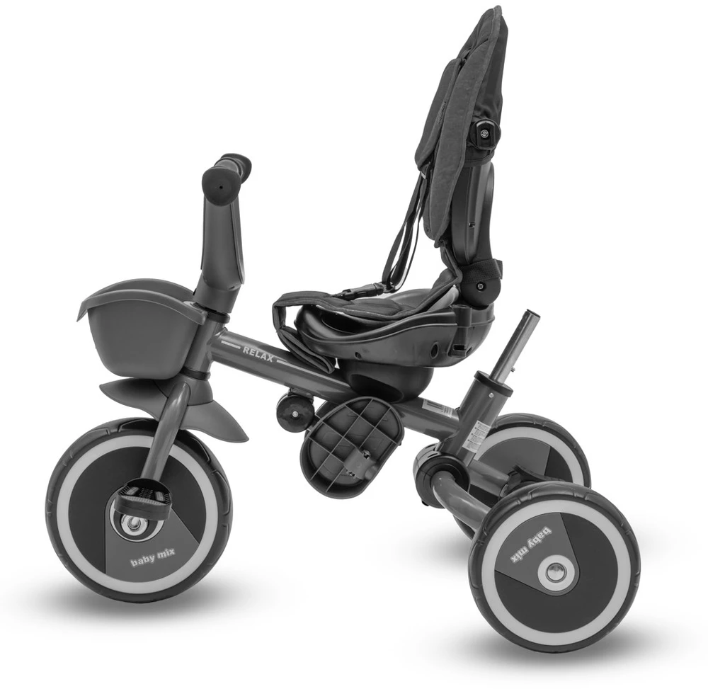 Baby Mix 5in1 RELAX 365° pilkas triratis