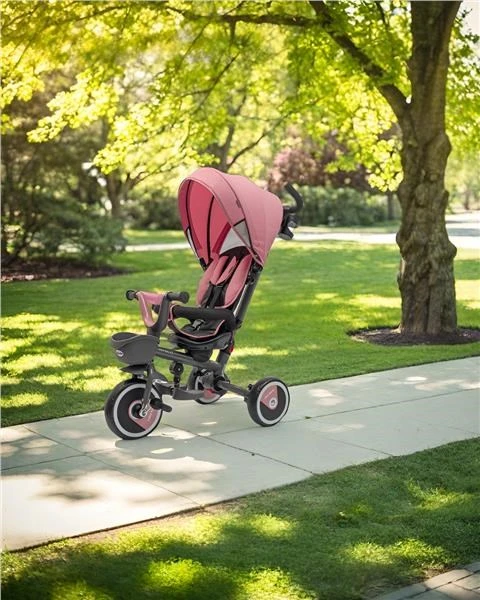 Baby Mix 5in1 RELAX 365° rožinis triratis