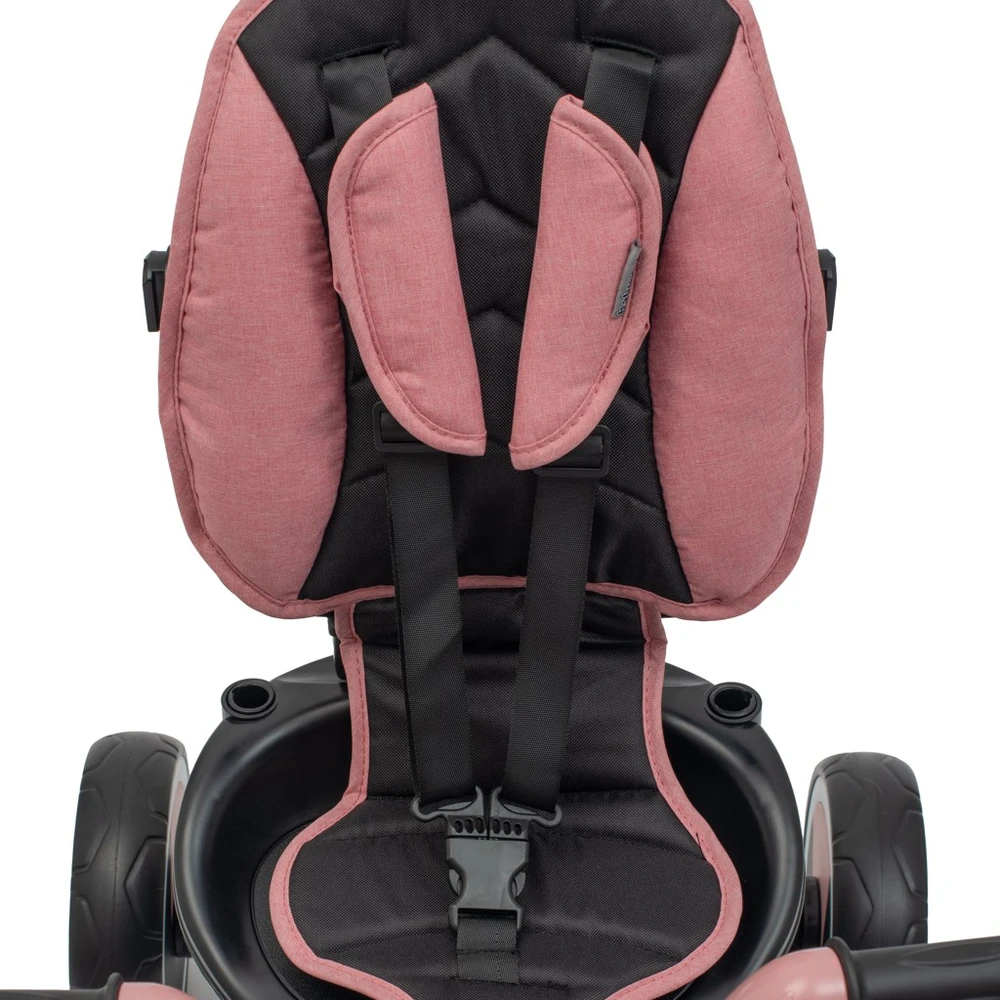 Baby Mix 5in1 RELAX 365° rožinis triratis
