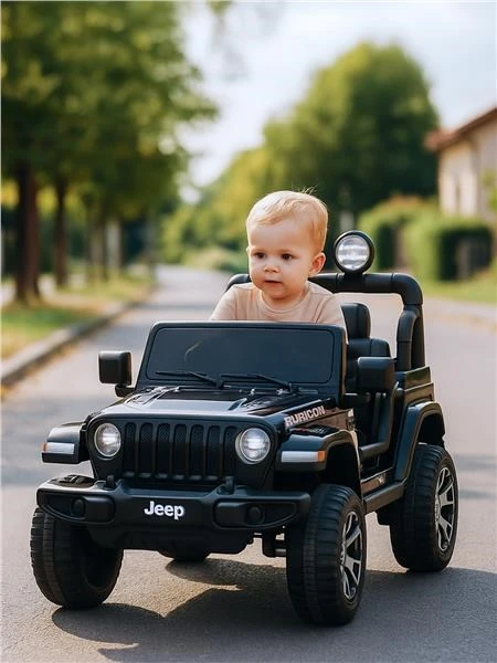 Baby Mix akumuliatorinis automobilis Jeep Wrangler Rubicon juodas