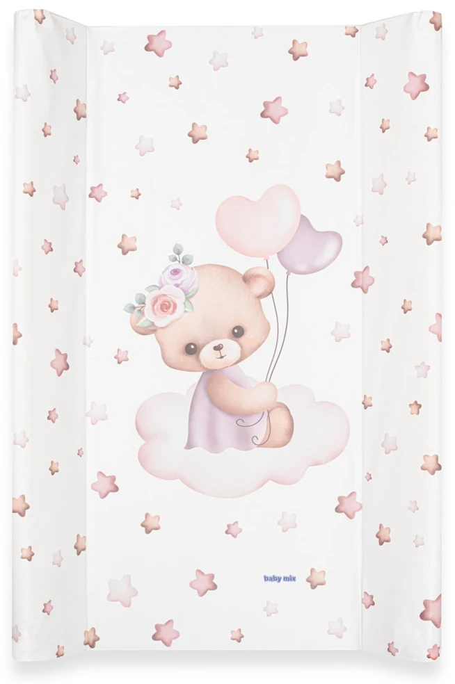 Baby Mix Bear persirengimo kilimėlis su standikliu, 47x70 cm, rožinis
