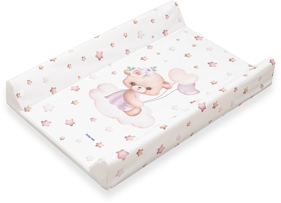 Baby Mix Bear persirengimo kilimėlis su standikliu, 47x70 cm, rožinis