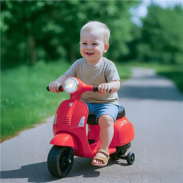 Baby Mix elektrinis vaikų motociklas Vespa raudonas