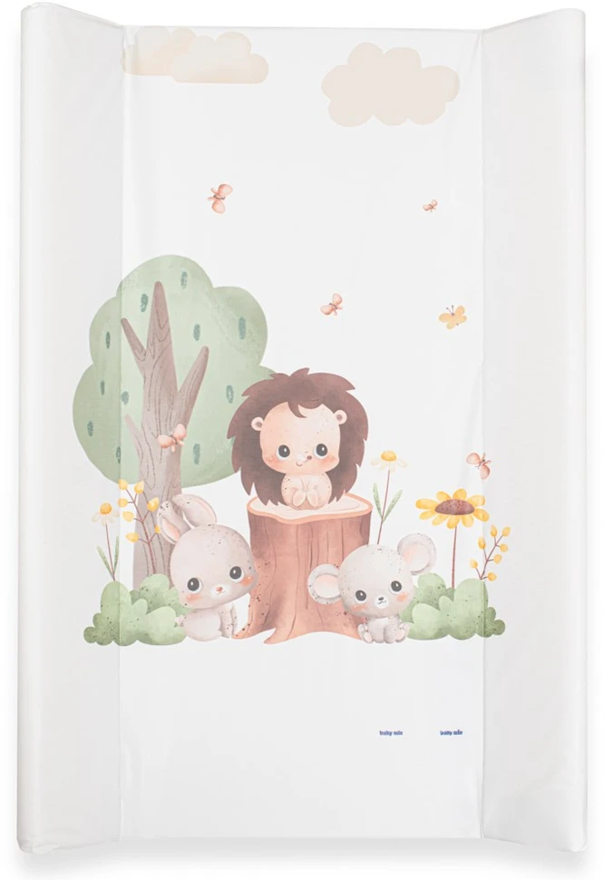 Baby Mix Forest gyvūnų pervystymo kilimėlis su standikliu, 47x70 cm