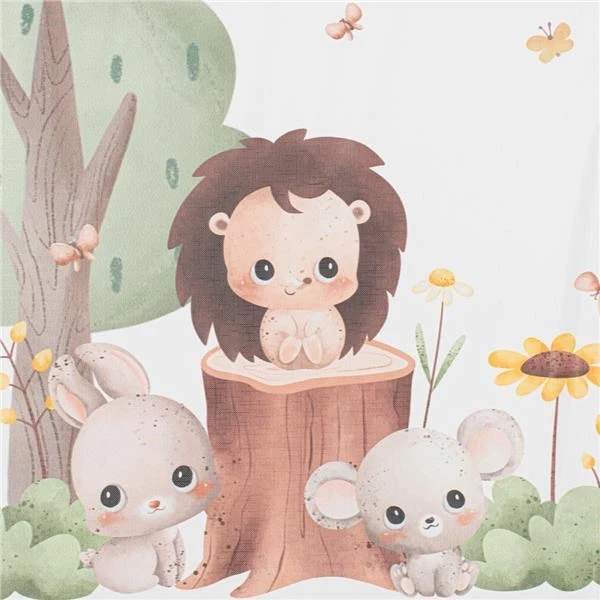 Baby Mix Forest gyvūnų pervystymo kilimėlis su standikliu, 47x70 cm