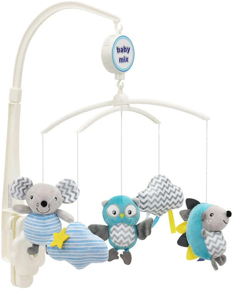 Baby Mix karuselė su ežiuku, pele ir pelėda