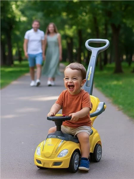 Baby Mix Mega Car geltonas 3in1 Baby Mix Mega Car