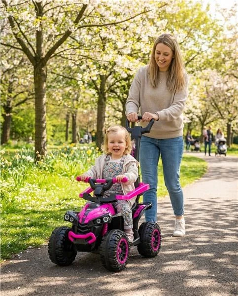 Baby Mix Mega vaikų paspirtukas su kreipiančiąja juosta rožinis