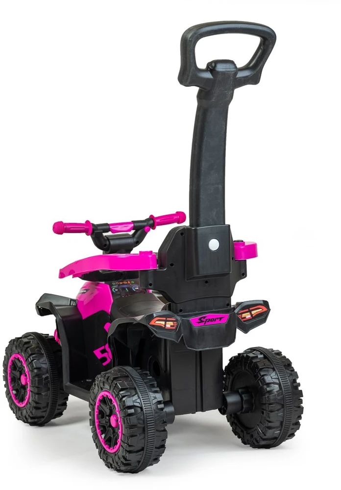 Baby Mix Mega vaikų paspirtukas su kreipiančiąja juosta rožinis