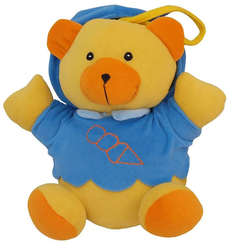 BABY MIX TK/P/1034-0300 Muzikinė dėžutė meškiukas mėlynoje striukėje 17218