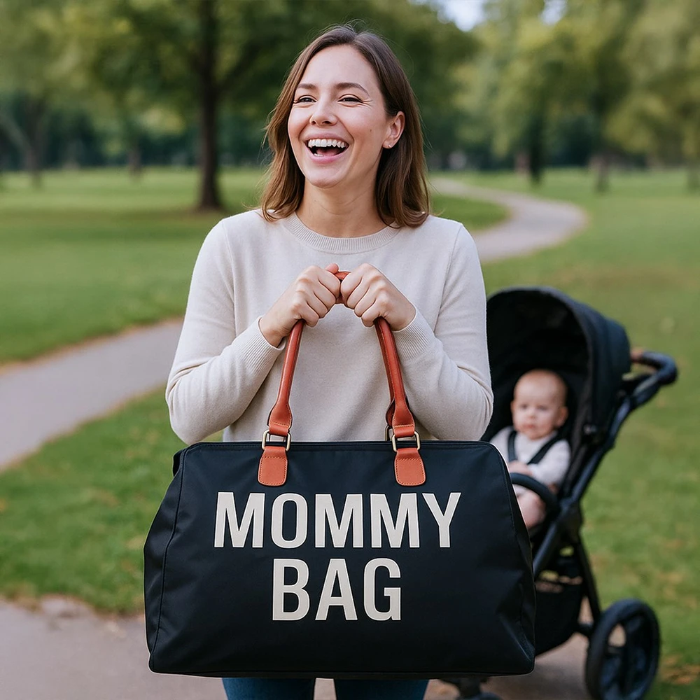 Baby Mix Mommy Bag juodas – krepšys mamai