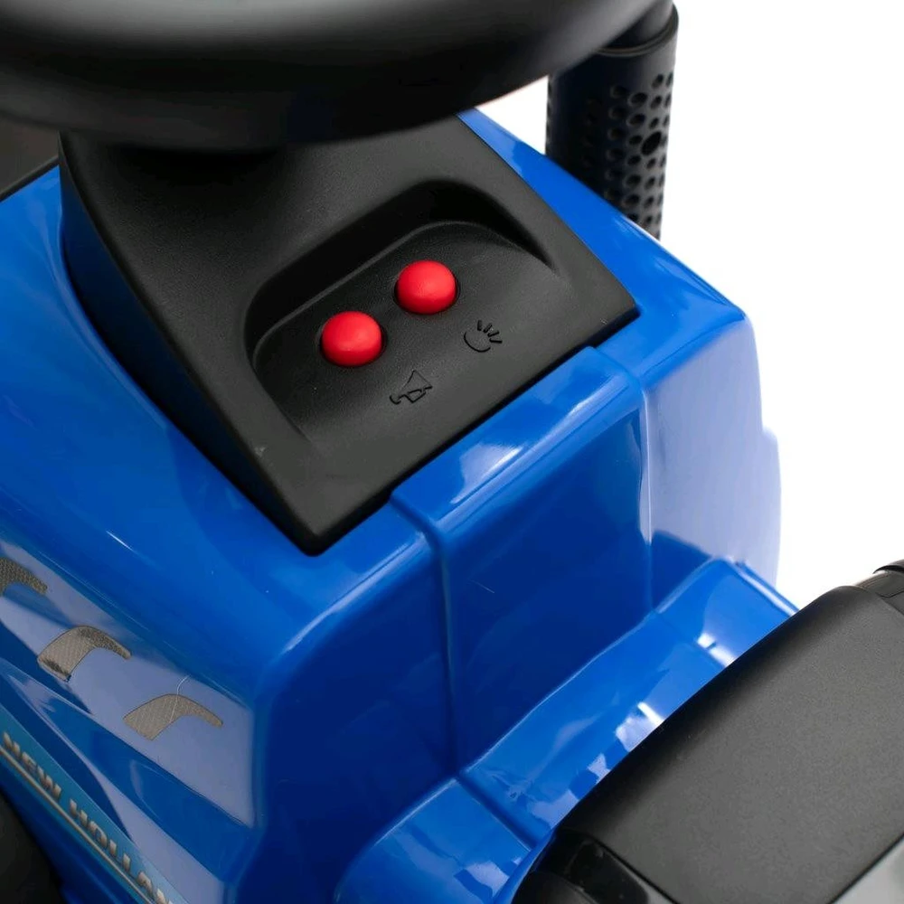Baby Mix New Holland geltonasis traktorius su priedais ir įrankiais