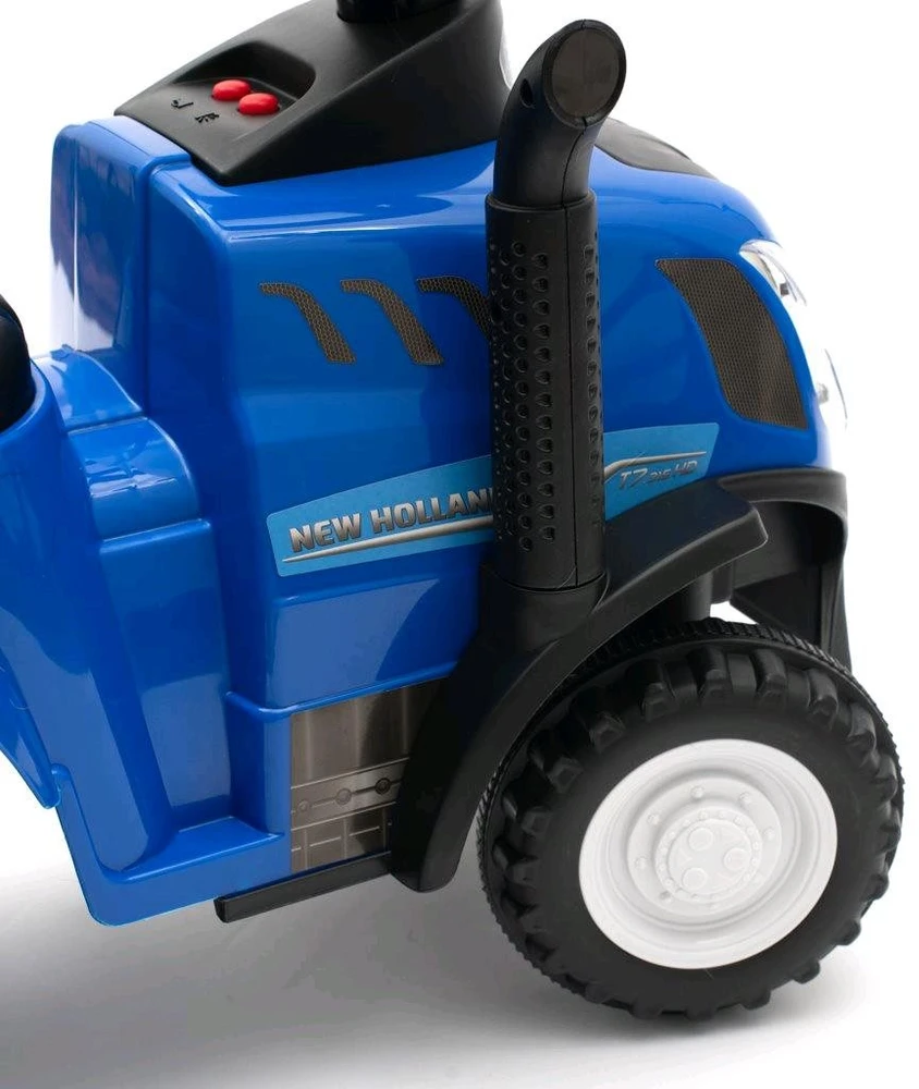 Baby Mix New Holland geltonasis traktorius su priedais ir įrankiais