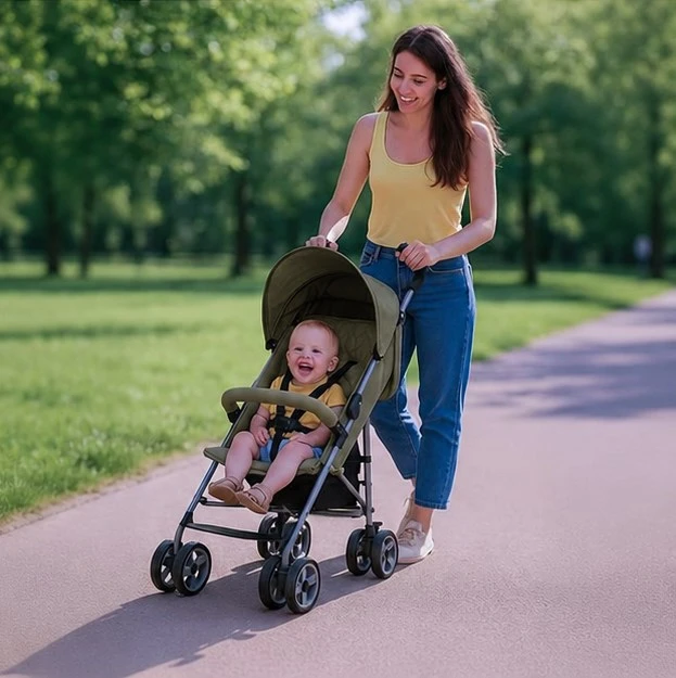 Baby Mix Olive golfo vežimėlis žalias