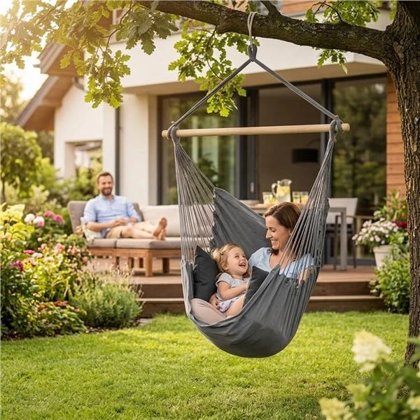 Baby Mix pakabinama supama kėdė pilka