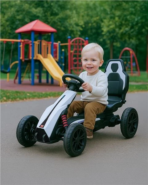 Baby Mix Pedal Go-Kart Speedster baltas