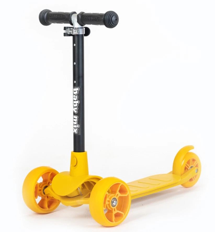 Baby Mix Prime geltonas paspirtukas vaikams nuo 1,5 metų