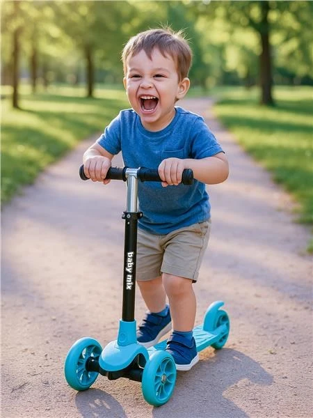 Baby Mix Prime mėlynas paspirtukas vaikams nuo 1,5 metų