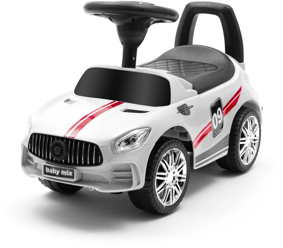 BABY MIX 45835 Vaikiškas žaislas su garsu RACER baltas