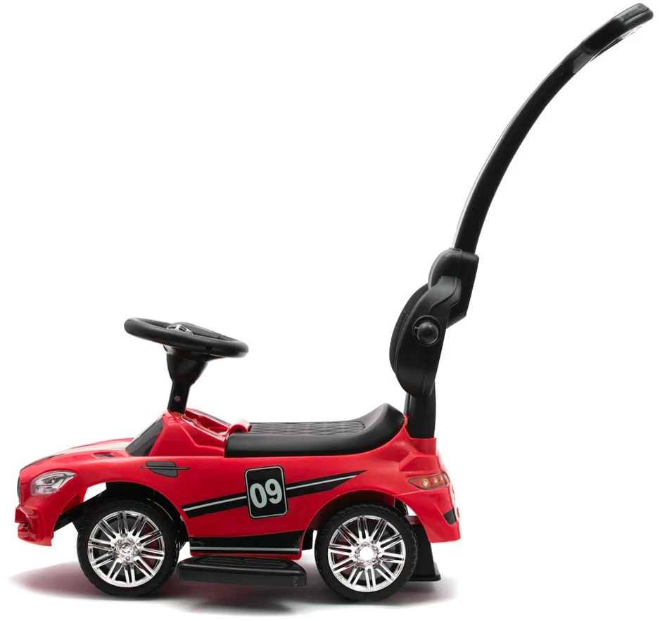 Baby Mix RACER Raudona – vaikiškas šokinukas su garsais ir atrama rankoms