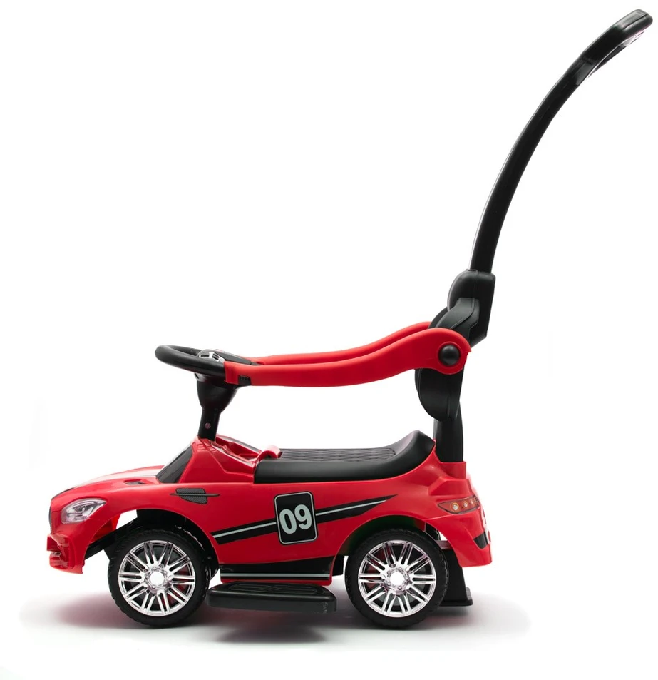 Baby Mix RACER Raudona – vaikiškas šokinukas su garsais ir atrama rankoms