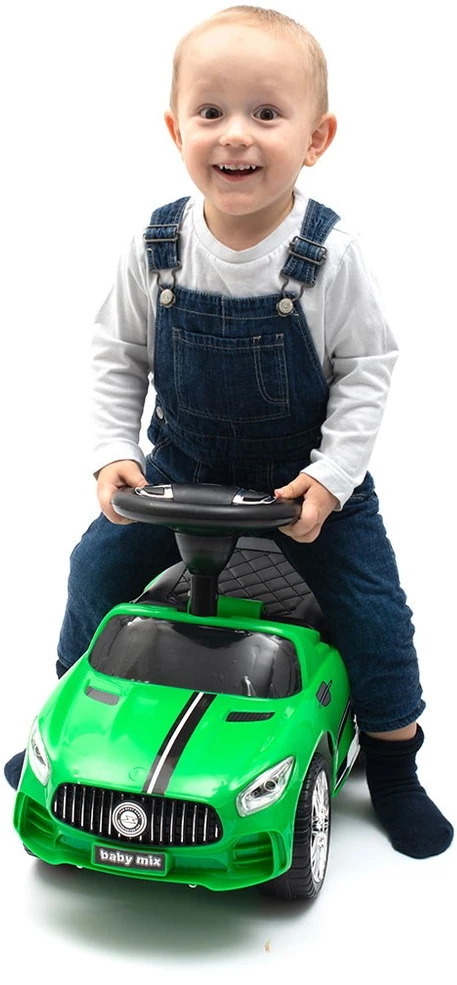 Baby Mix RACER žalias kūdikio supamas žaislas su garsais