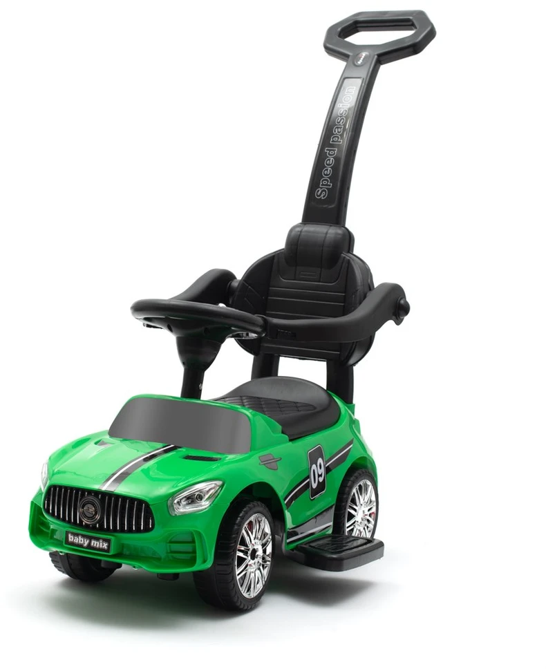 Baby Mix RACER žalias kūdikių šokliukas su garsu ir atrama rankoms