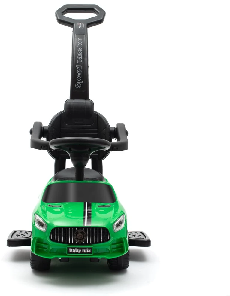 Baby Mix RACER žalias kūdikių šokliukas su garsu ir atrama rankoms