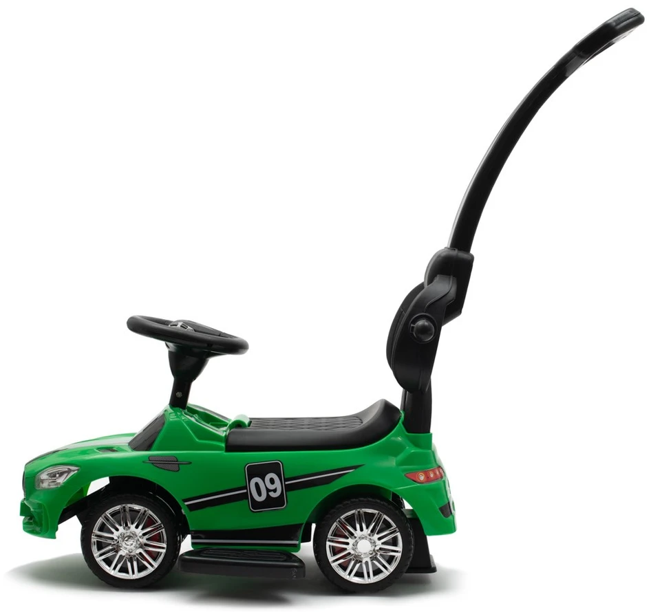 Baby Mix RACER žalias kūdikių šokliukas su garsu ir atrama rankoms