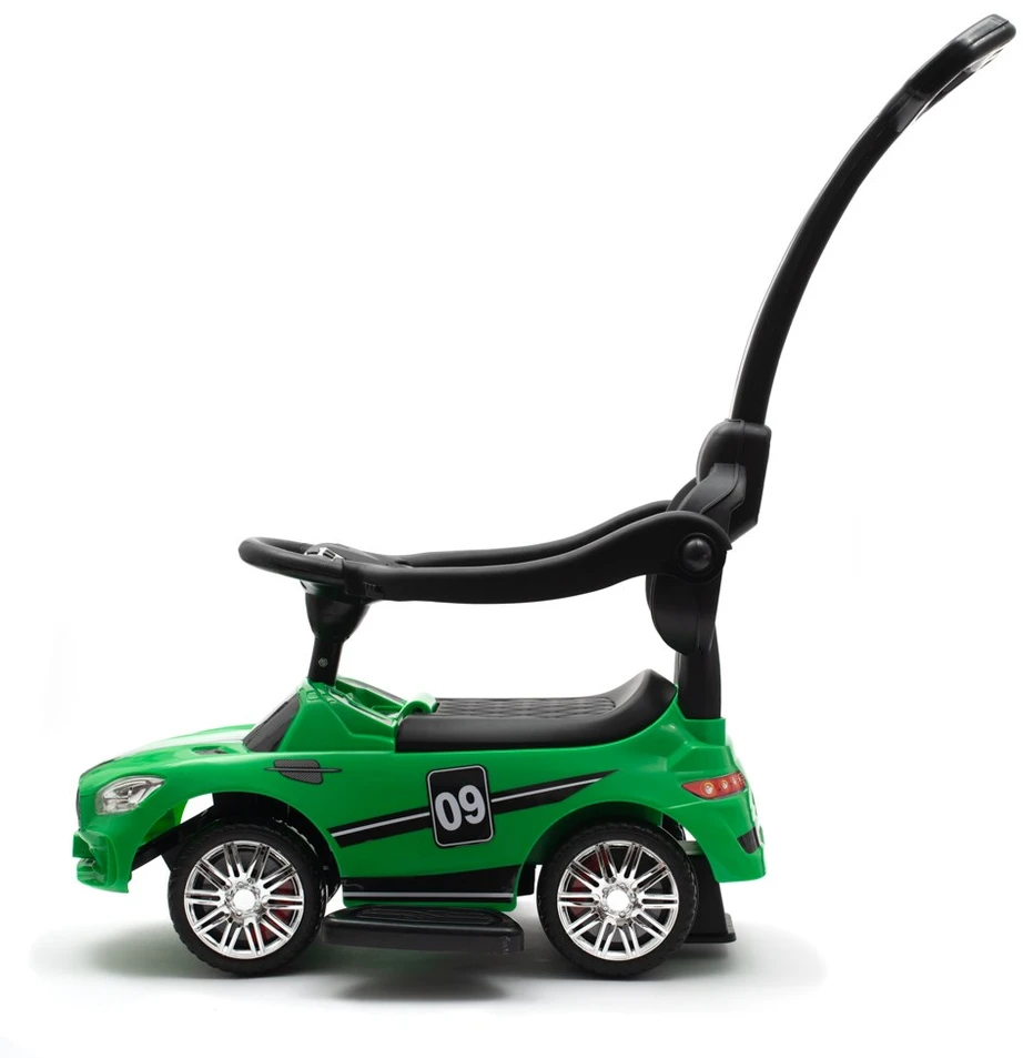 Baby Mix RACER žalias kūdikių šokliukas su garsu ir atrama rankoms