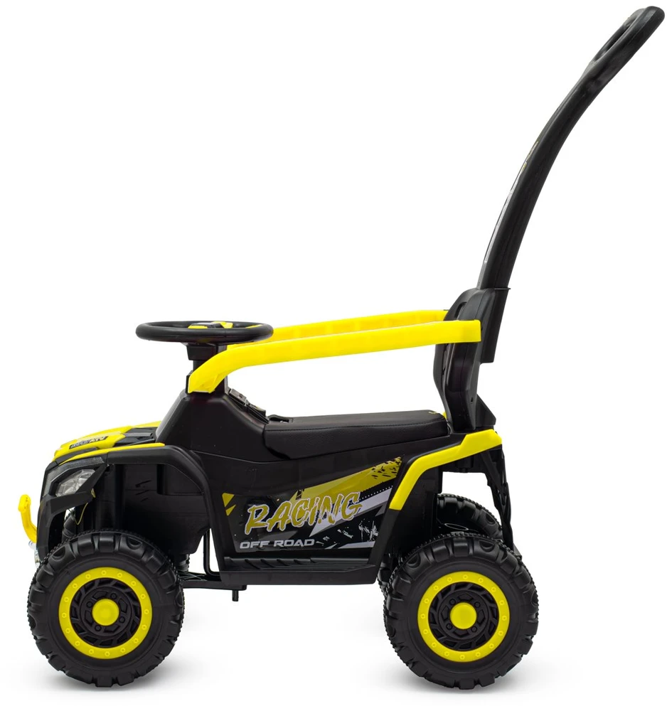 Baby Mix Ruggy elektrinis paspirtukas su geltonu kreipiamuoju strypu