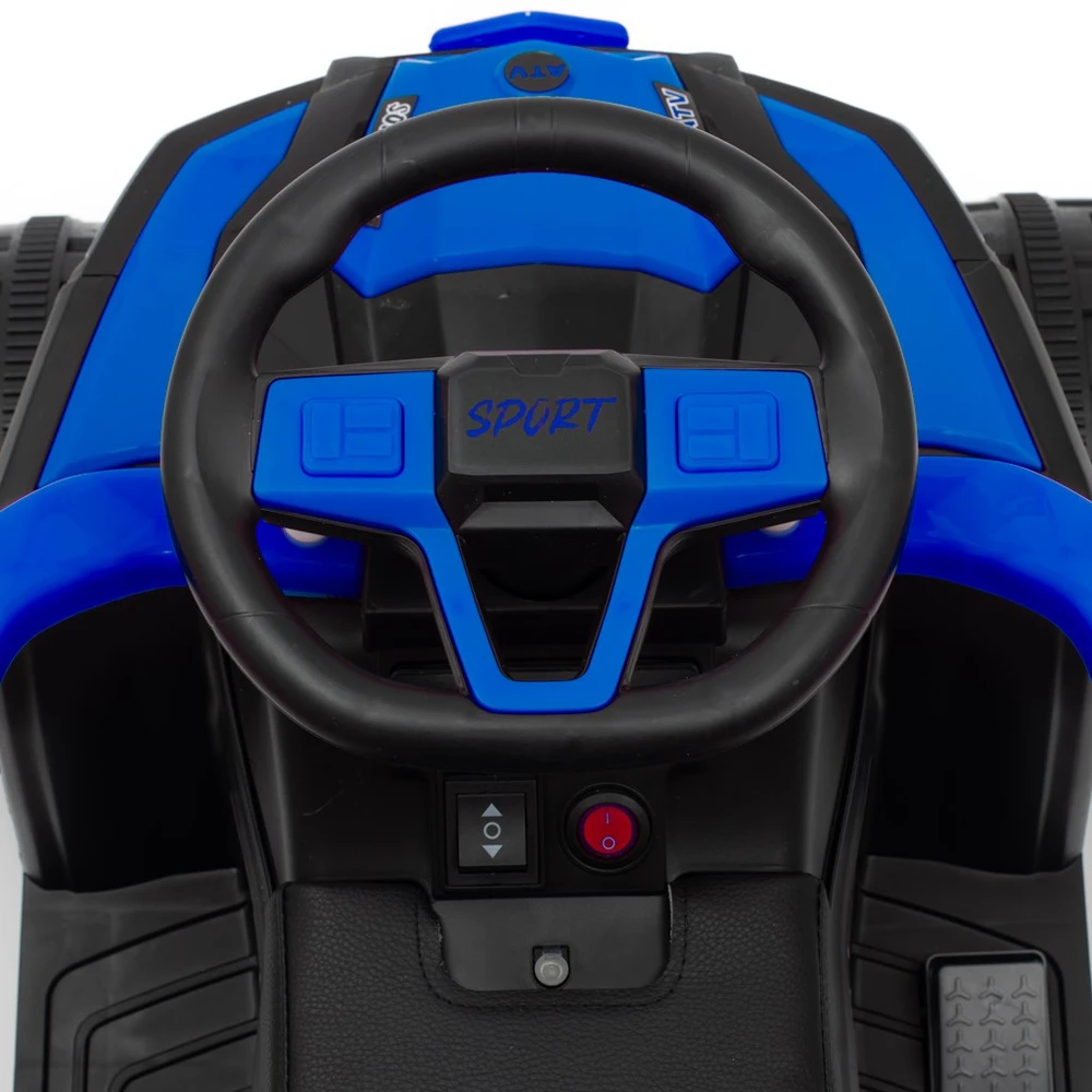 Baby Mix Ruggy elektrinis paspirtukas su mėlynu kreipiamuoju strypu