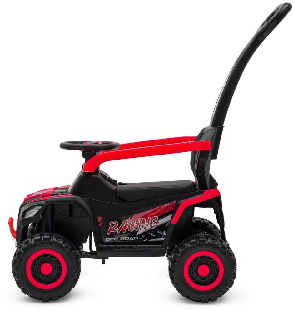Baby Mix Ruggy elektrinis paspirtukas su kreipiamuoju strypu, raudonas