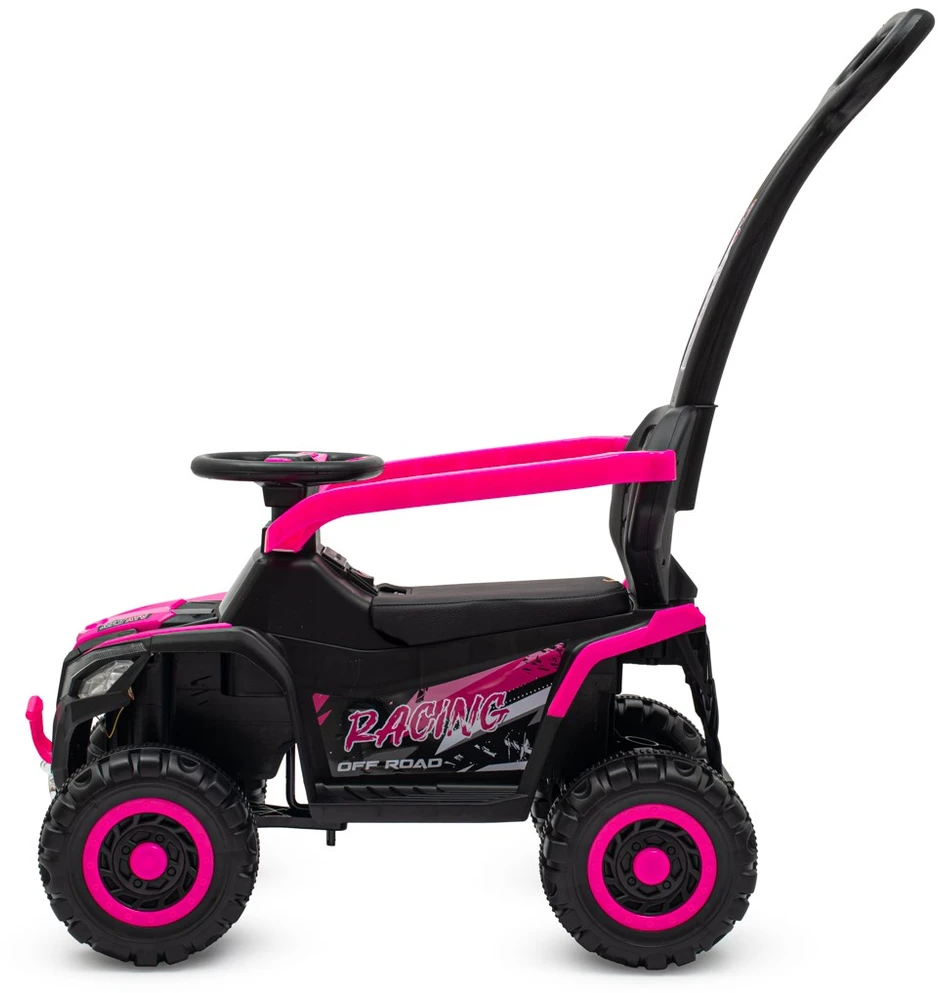 Baby Mix Ruggy elektrinis paspirtukas su rožiniu kreipiamuoju strypu
